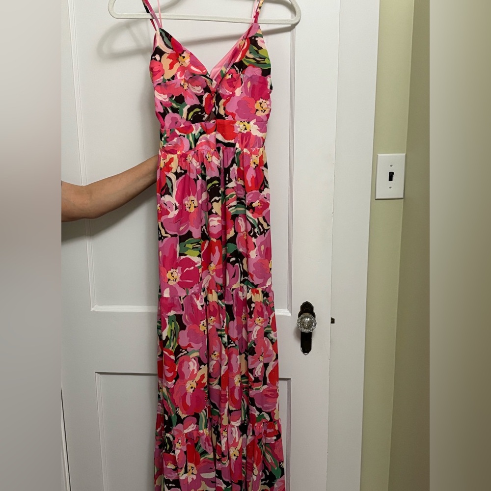 Floral Pink Maxi Dress